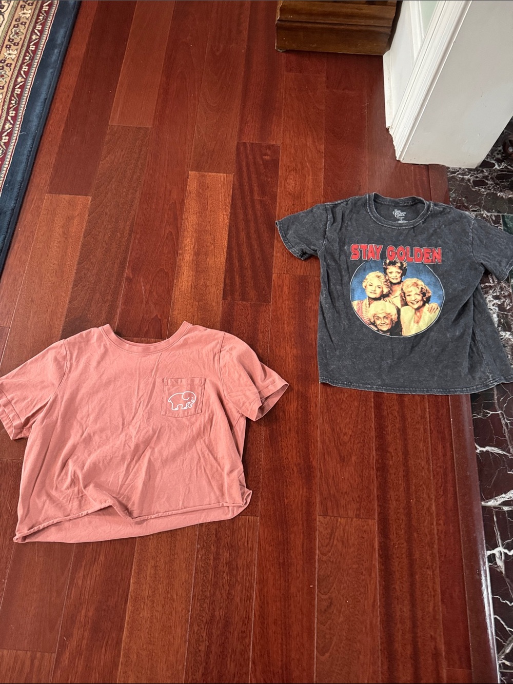 Pink ivory Ella Tee - and one stay golden, golden girls tee lady’s small